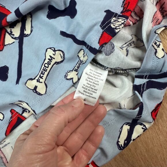 LuLaRoe Women’s Randy L Patriotic Dog Sunglasses Flag Raglan Tee Blue 3/4 Sleeve - Picture 4 of 5